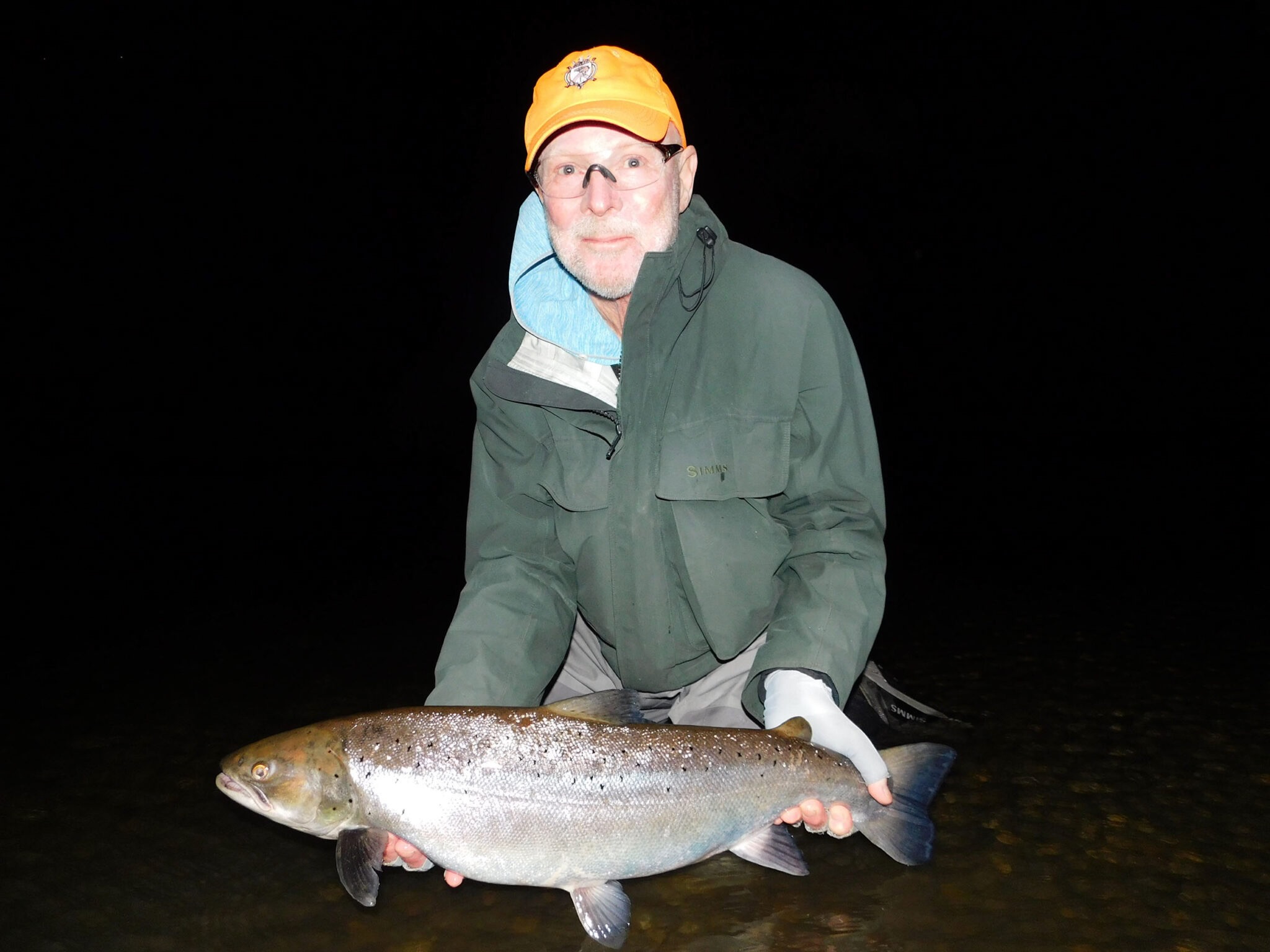 Large sea run brown trout caught in the dusk hours