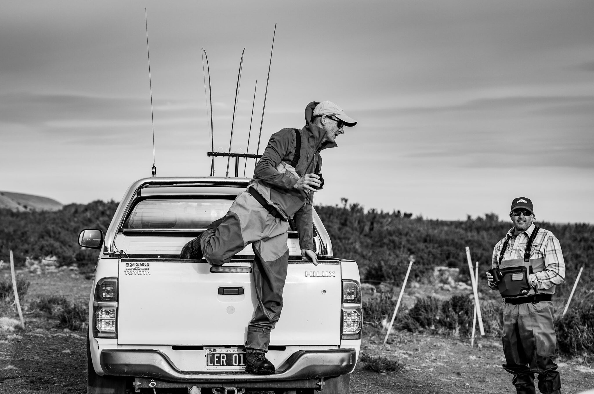 Pick-ups are the vehicles of choice when exploring the Rio Gallegos pools